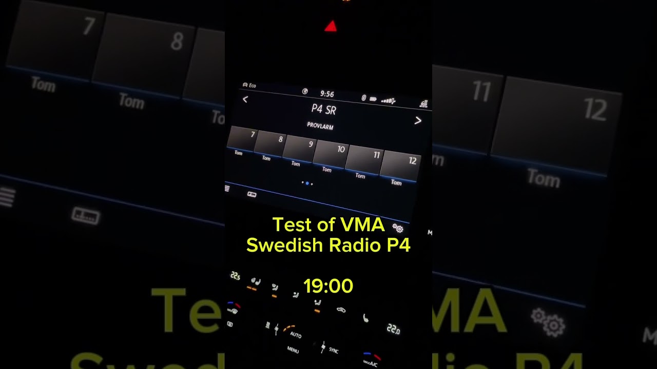 Test of the VMA (Important message to public) warning system on radio 19:00 3/3-25