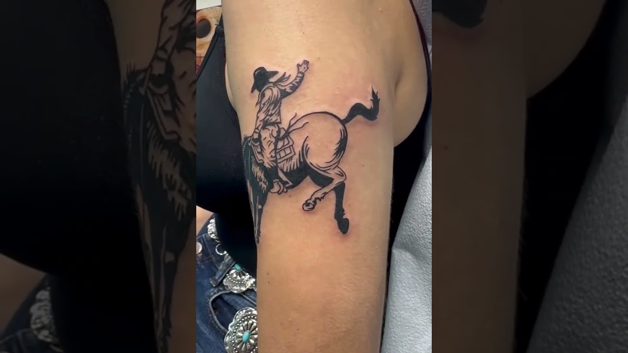 Dainty Cowboy Tattoo 🤠 #tattooartist #femaletattooartist #tattooideas