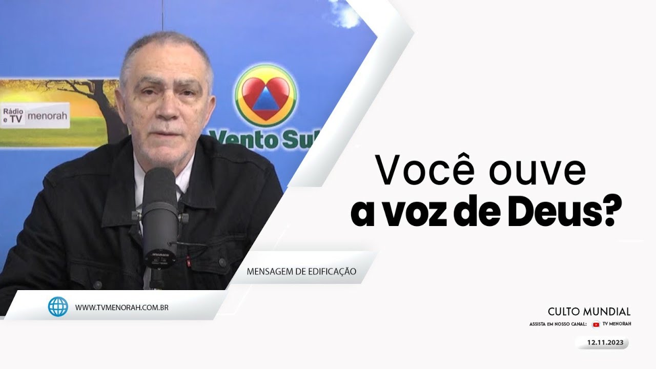 AO VIVO - Culto Mundial 12/11/2023: Você ouve a voz de Deus?