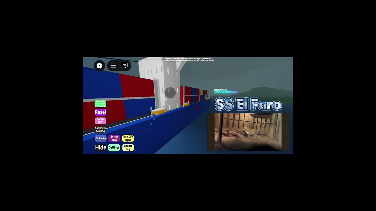 MV Rocknes and SS El Faro sinking animation recreation on roblox