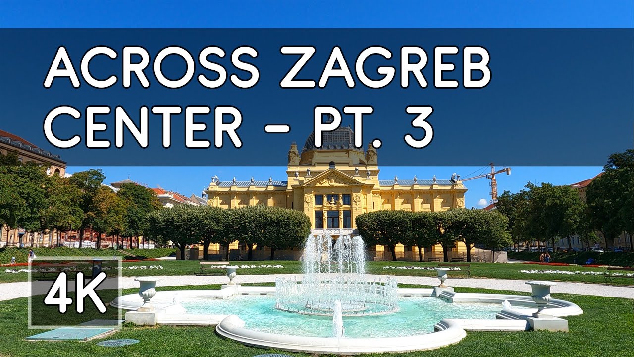 Pt. 3. Walk Across Zagreb Center: South to North, Croatia - July 2025 - 4K UHD Virtual Travel