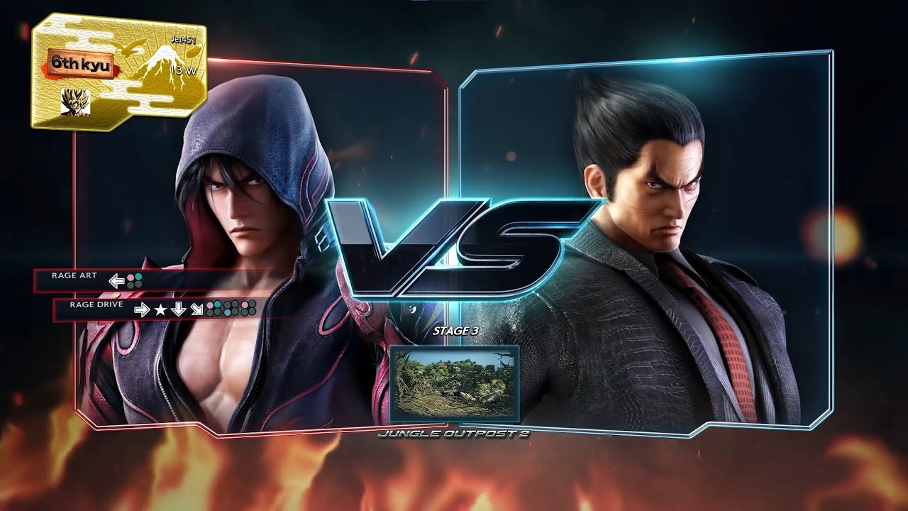Jin Kazama vs Kazuya Mishima! TEKKEN 7 Versus Match!
