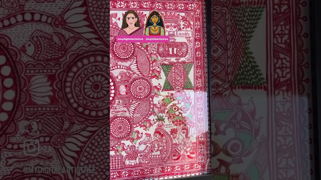 Custom Kohbar / Kobar by Ess @MDEFAbyEss Madhubani/ Mithila Likhiya Art of Bihar