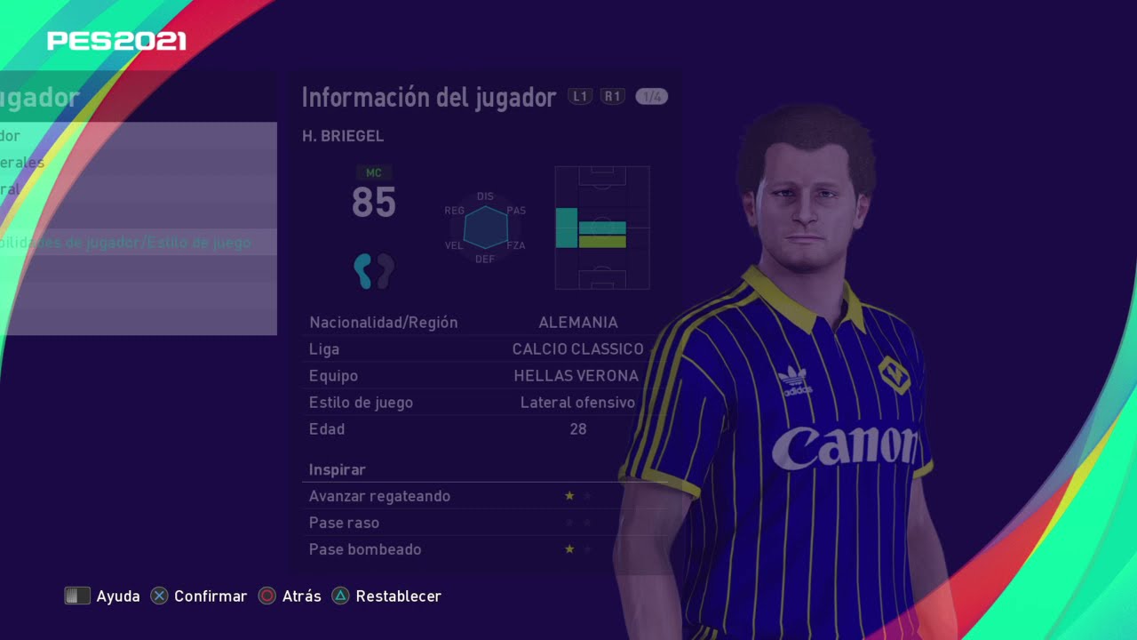Hans Peter Briegel - PES Clasico (Face, Body& Stats)
