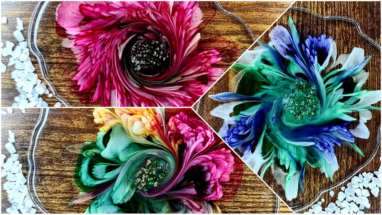 Magische Blumen in Epoxidharz 🌸🌺💐 Magic resin flowers 💐🌺🌸