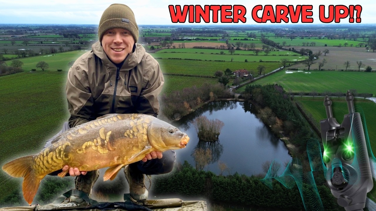 Кричащая тревога в мой день рождения! 🎣 Зимний карп на ферме Rising Sun Fisheries