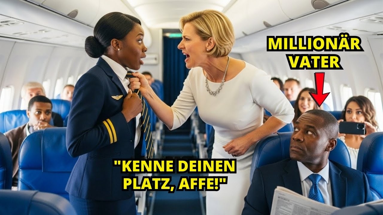 Rassistin zerriss das Kleid einer Flugbegleiterin – woraufhinmillionenschwerer Vater alles beendete