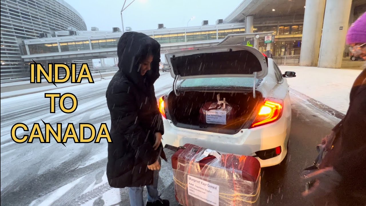 India to canada 🇨🇦 yyz airport first journey India to canada to our sister in law | mani Dhaliwal