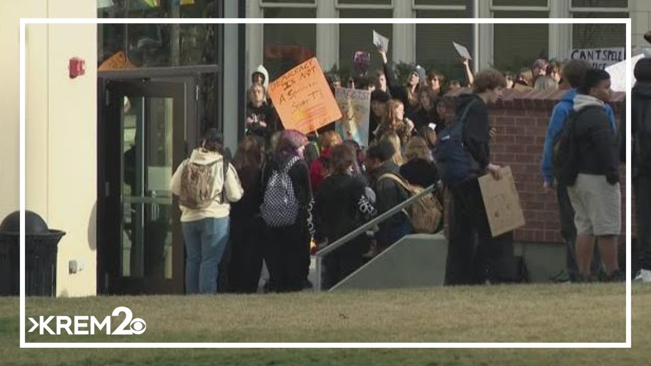 Spokane high school students walk out to protest deadly Minneapolis ICE shooting