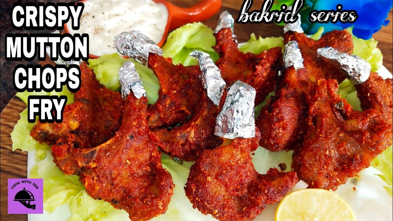 Crispy Mutton Chops Fry | Extra Crispy Mutton Fry | Mutton Lollipop | Bakrid Special | Cook With Fem