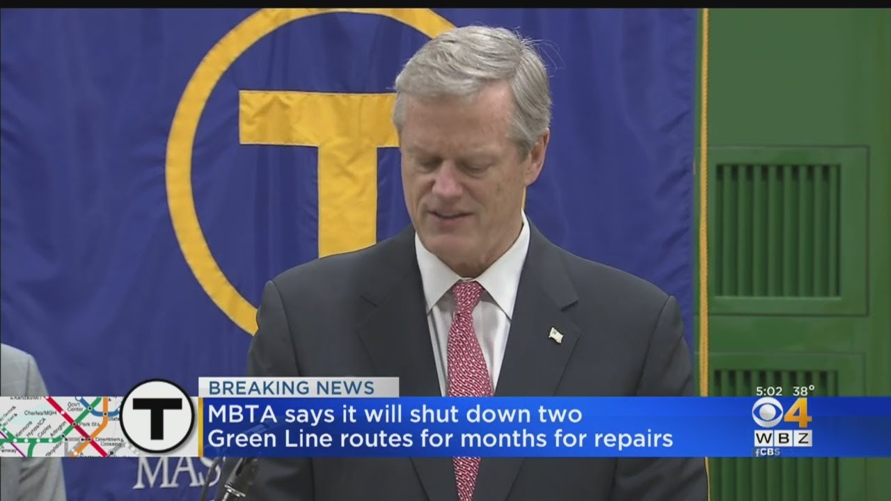 MBTA And Charlie Baker Announce Major Green Line Construction, Closures