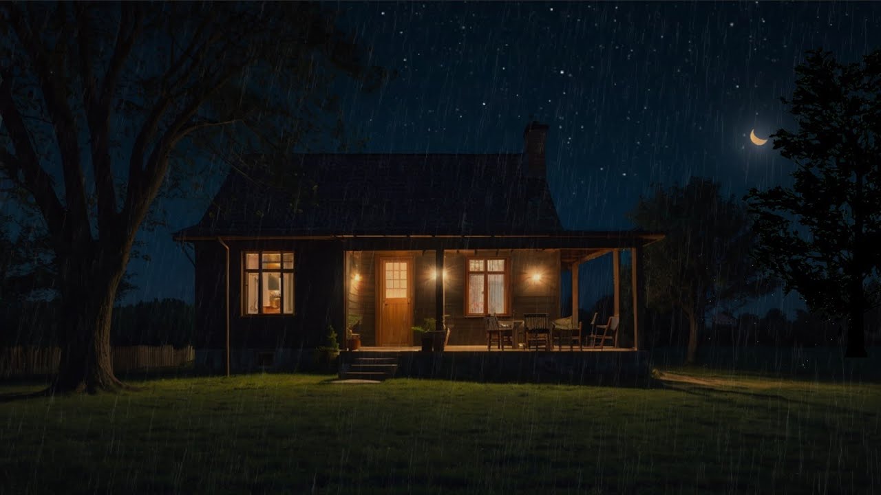 ASMR Soft Rain with Cricket Sounds 🦗 | Nighttime Relaxation Ambience to Help You Sleep Fast😴