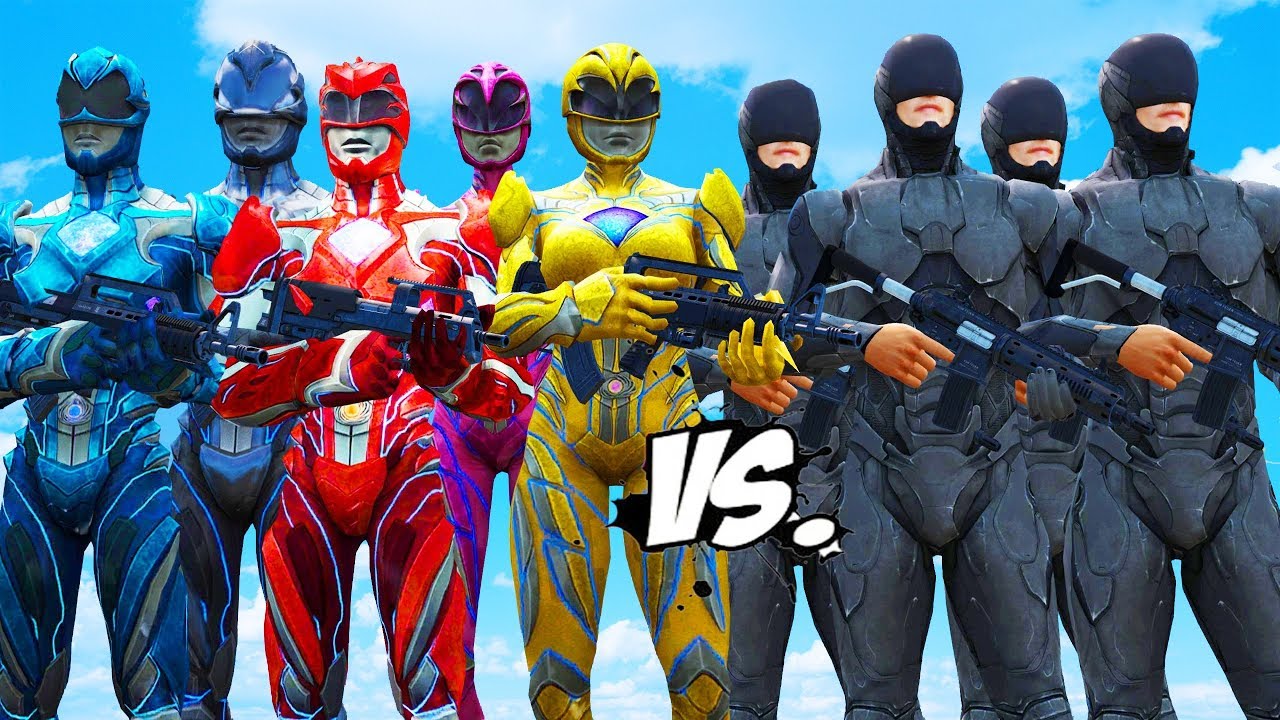RoboCop Army VS Power Rangers (2017) - EPIC BATTLE
