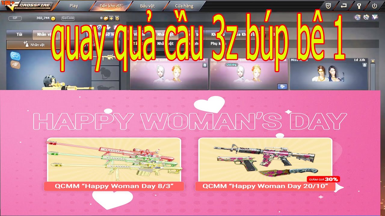 Quay Quả Cầu  3z B&uacute;p B&ecirc; -- Happy Woman Day --- QuangGaming