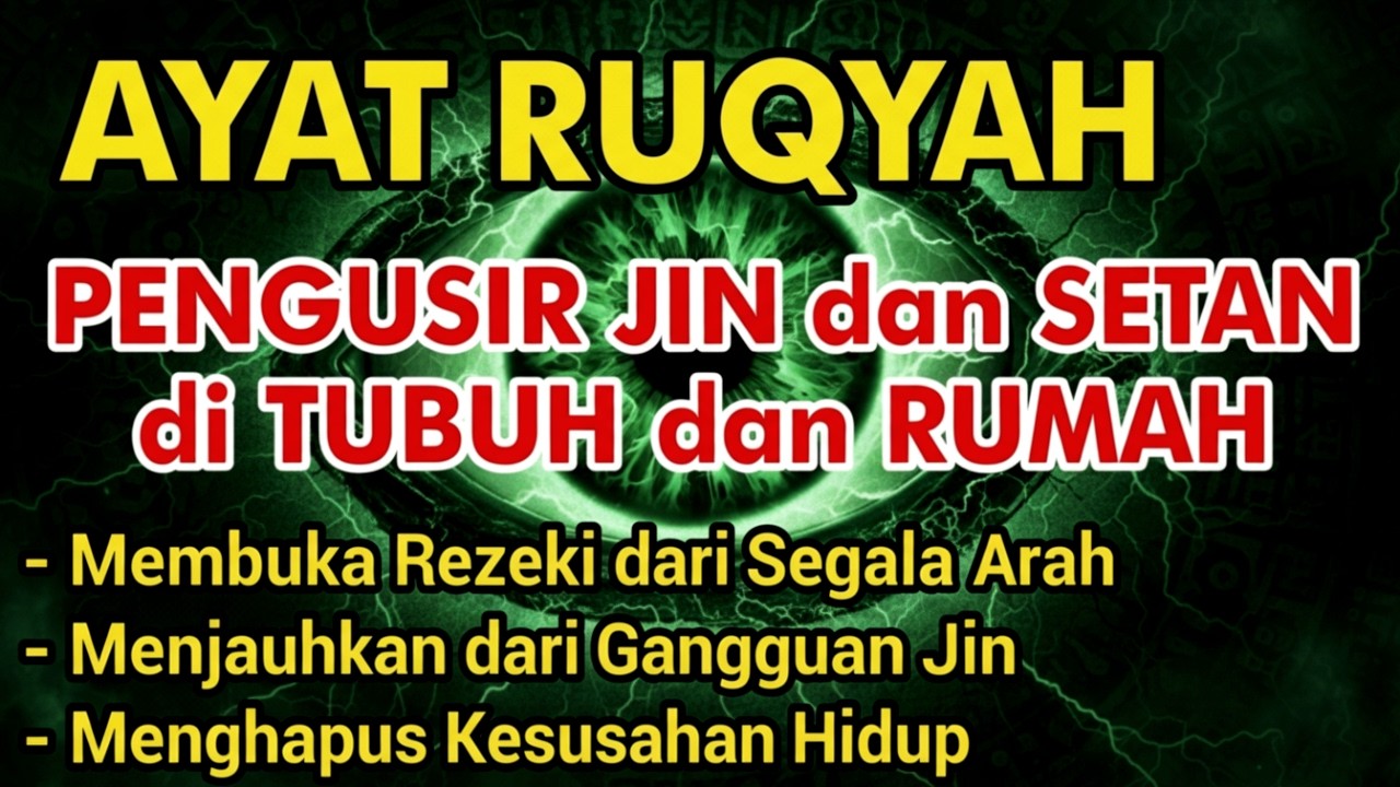 AYAT RUQYAH AMPUH | RUQYAH RUMAH DAN DIRI SENDIRI PENGUSIR JIN DAN SETAN