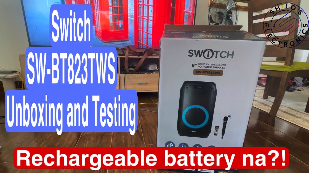 Switch SW-BT823TWS Bluetooth Party Box Speaker Full Unboxing and Testing