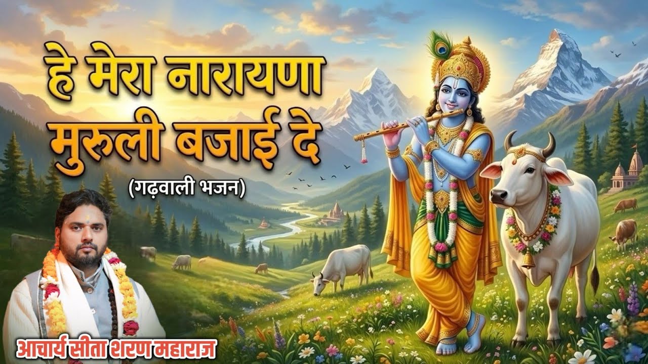 हे मेरा नारायणा मुरुली बजाई दे गढ़वाली भजन|| आचार्य सीताशरण जी महाराज #bhajan 