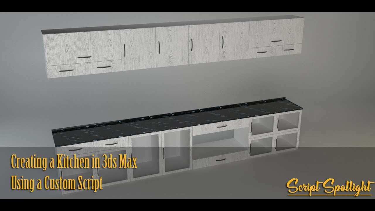 Создание кухни в 3ds Max с помощью пользовательского скрипта