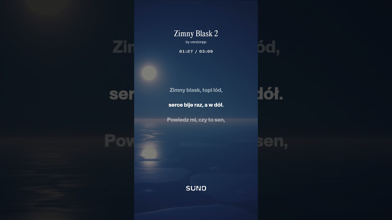 Zimny blask gorący szept. Bas w żyłach, serce topi l&oacute;d. Czy to sen dziś?