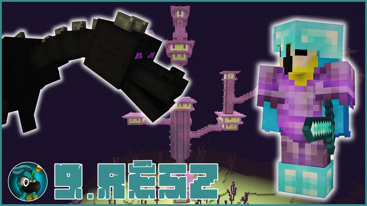 Minecraft Túlélő Let's Play | 9. rész: Sárkány harc + EndCity | Minecraft 1.16.1