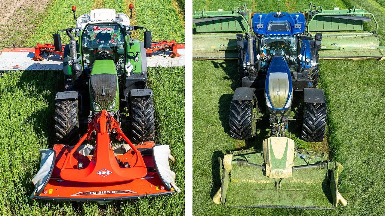 First Cut of Grass | New Holland T7.270 w/ Krone Triples | Fendt 724 w/ Kuhn Triples | Nikkels B.V.