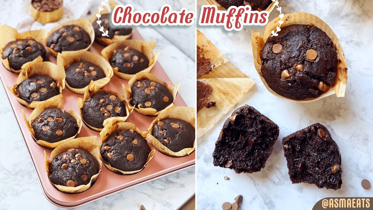 Chocolate Muffins..مافن الشوكولاتة ببيضة واحدة بس ولذيذ وهش زي الجاهز