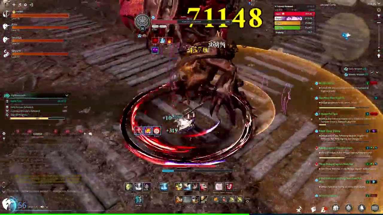 [BNS NEO] Highland Exile - Colossal Hexwood - Destroyer POV [dps meter]