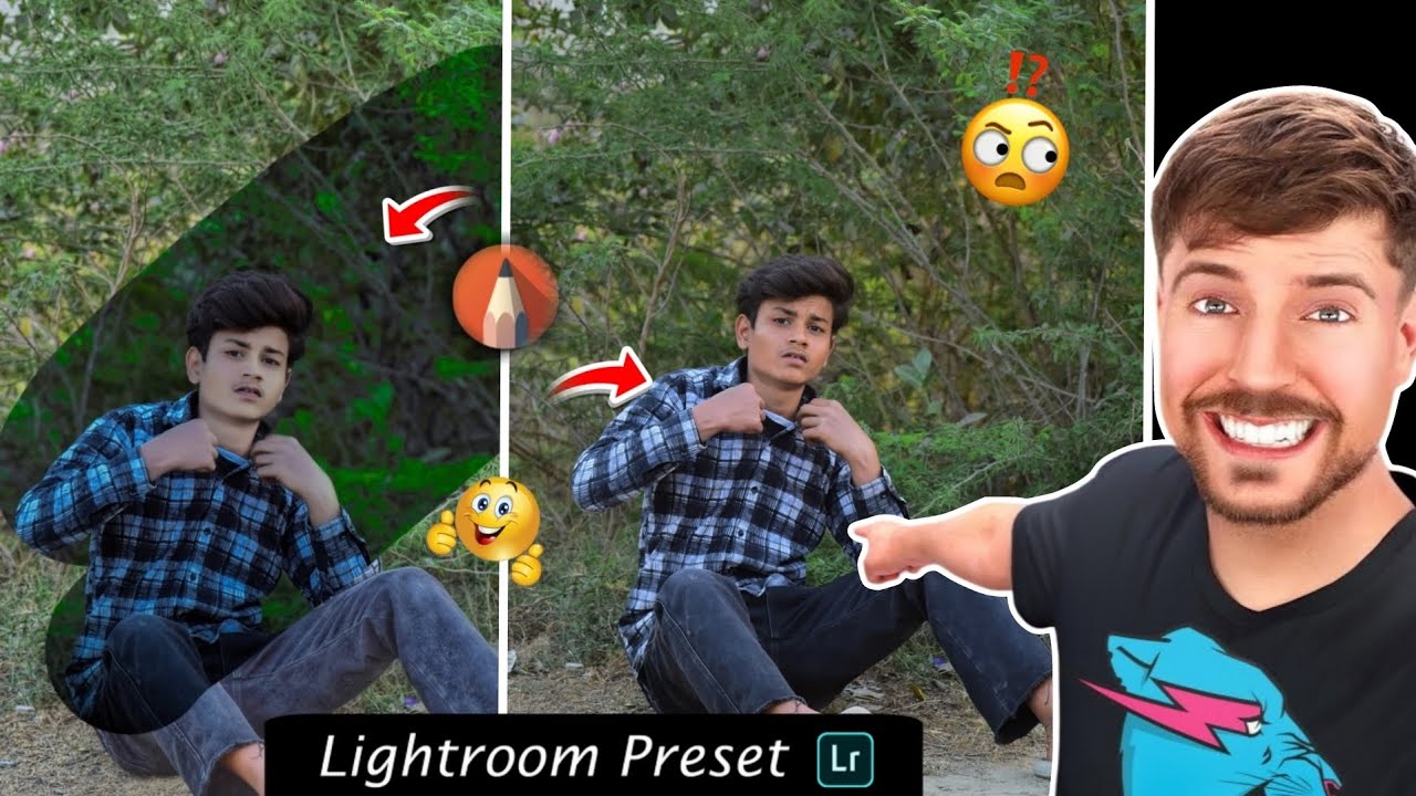 4K HD quality 📸 Lightroom preset 😱 || one click me baval photo Face Smooth || #edit #video  || ❤️