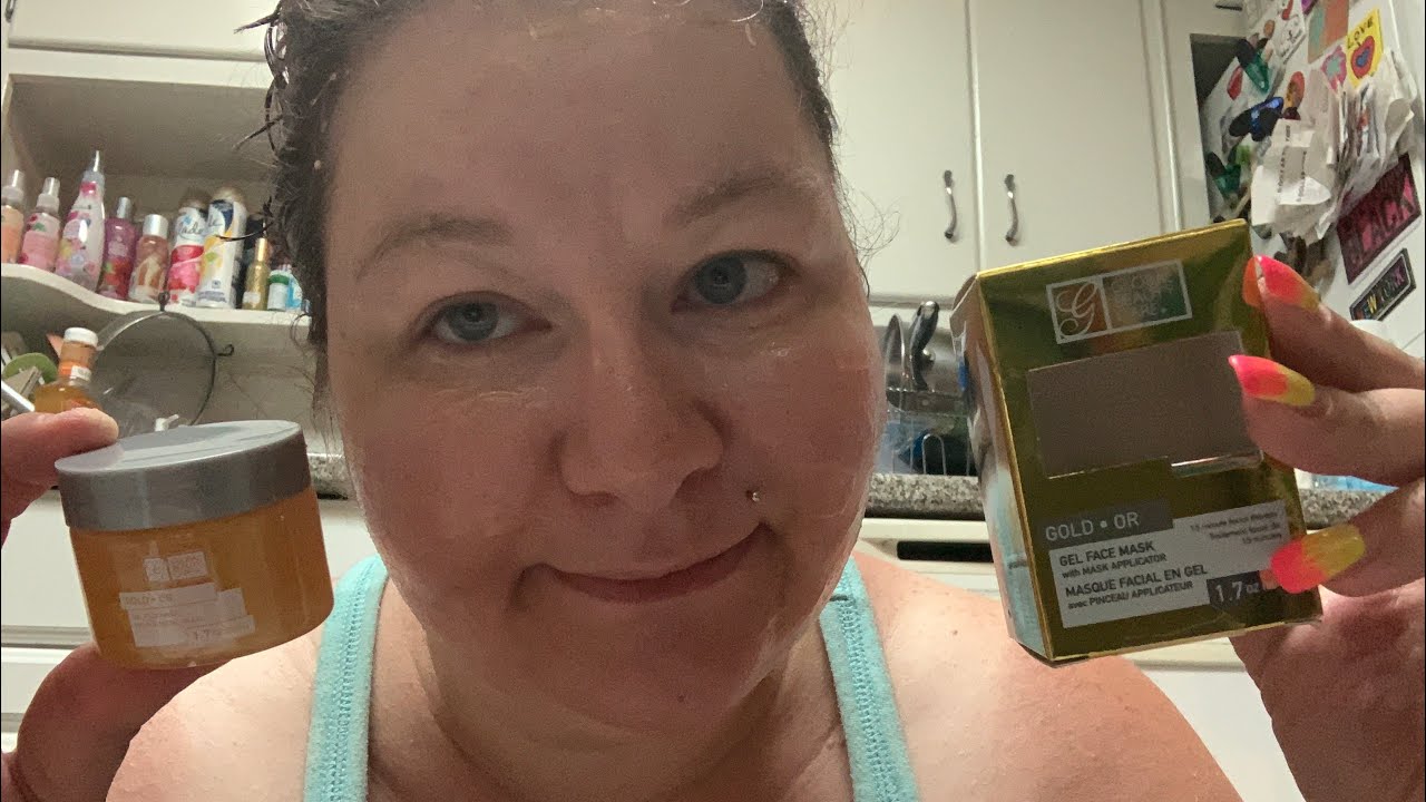 Beauty Face Mask Review - Global Beauty Care Gold Gel Face Mask from Dollar Tree