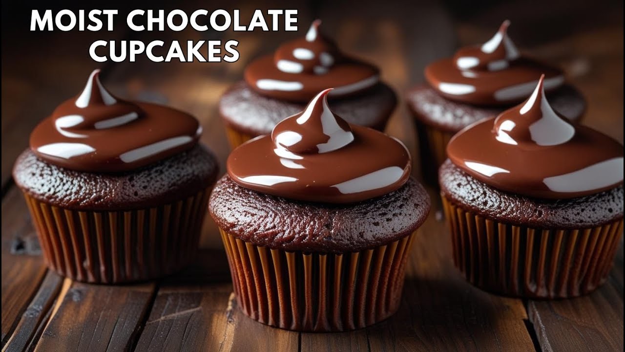 No Machine required! Soft and Moist Chocolate Cupcakes