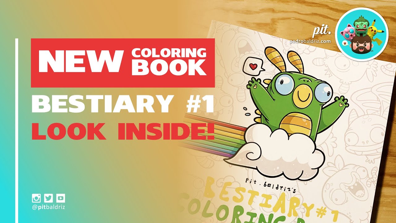 Look inside - Coloring Book Bestiary #1 with 25 original creatures