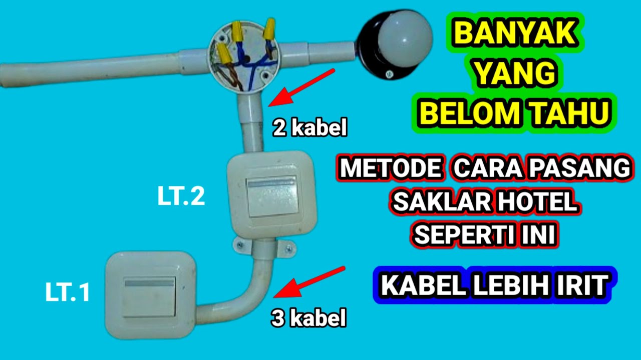 BANYAK YANG BELOM TAHU ‼️ CARA PASANG SAKLAR HOTEL LEBIH IRIT KABEL❗️
