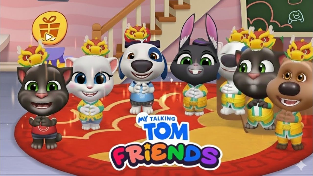Dragon outfit in My Talking Tom Friends Lunar New Year update Gameplay Android ios 