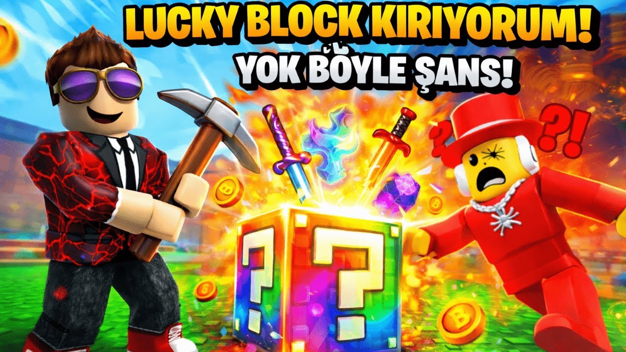 Lucky Block Kırıyorum ve EFSANE ŞEYLER ÇIKIYOR! (Break A Lucky Block)