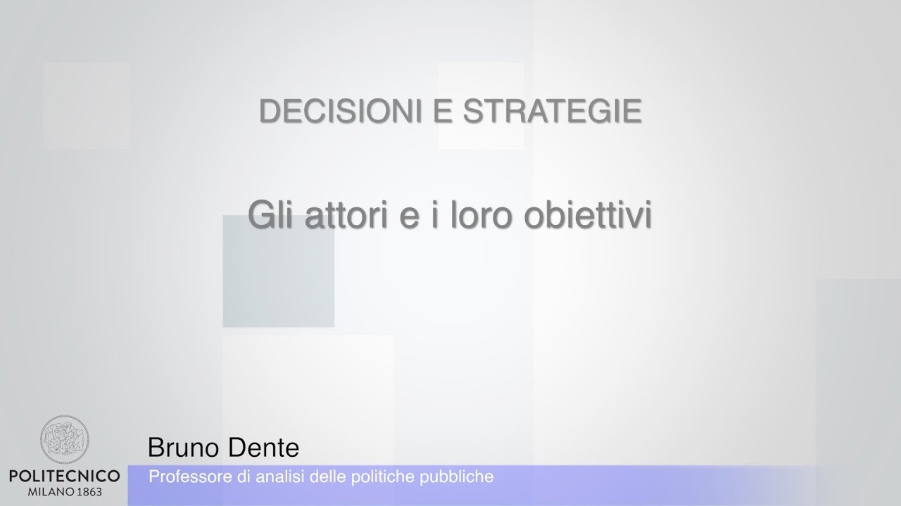 Dente - 05 - Gli attori e i loro obiettivi