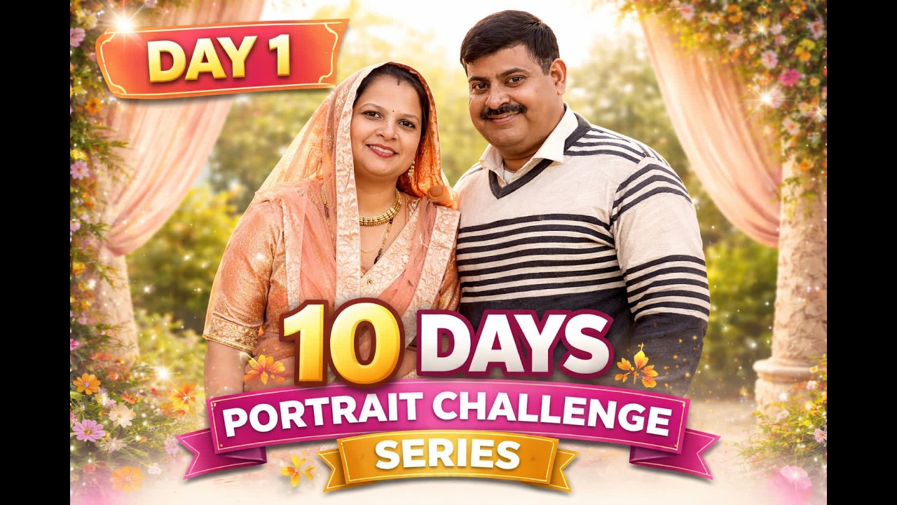 Portrait Drawing Live Class | Daily Practice 6 PM | Learn & Draw from 16–25 Feb