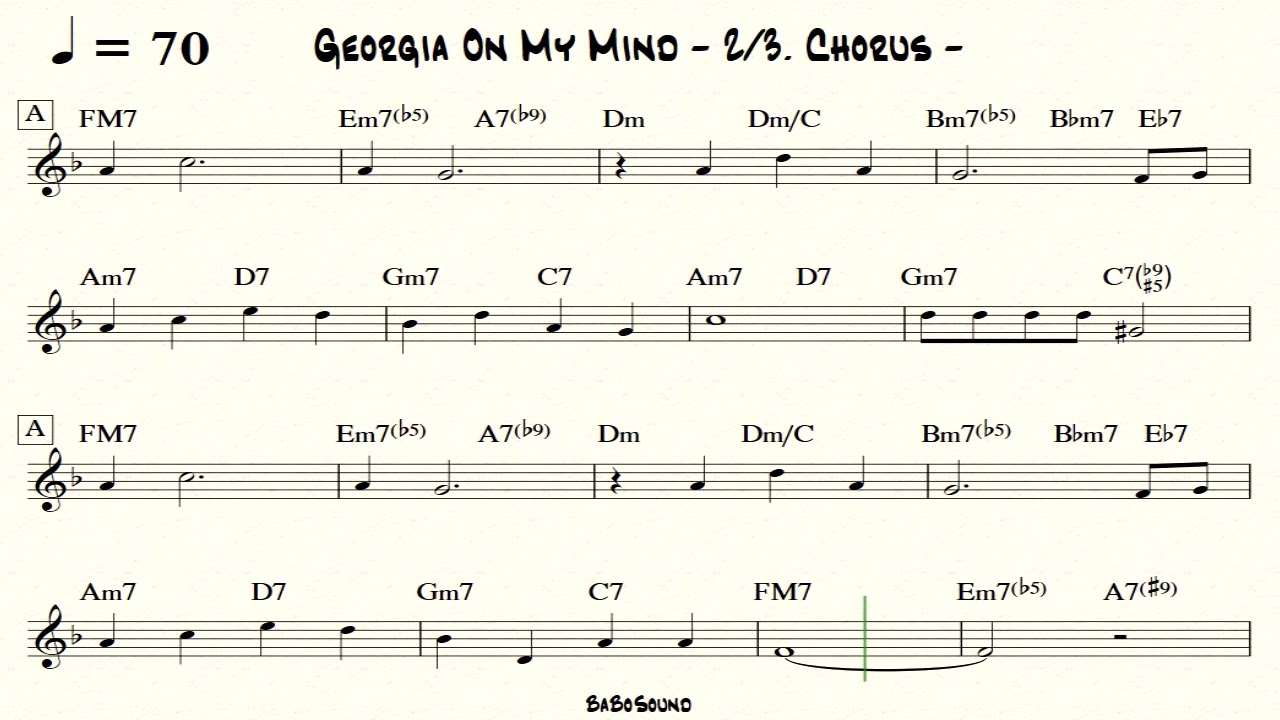 Georgia On My Mind Backing Track