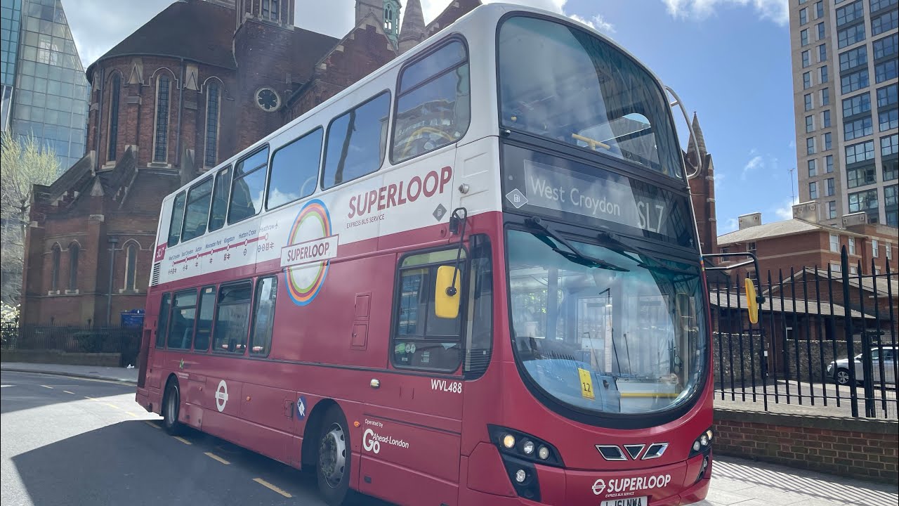FULL ROUTE VISUAL | Route SL7: West Croydon - Heathrow Central | WVL488 (LJ61 NWA)