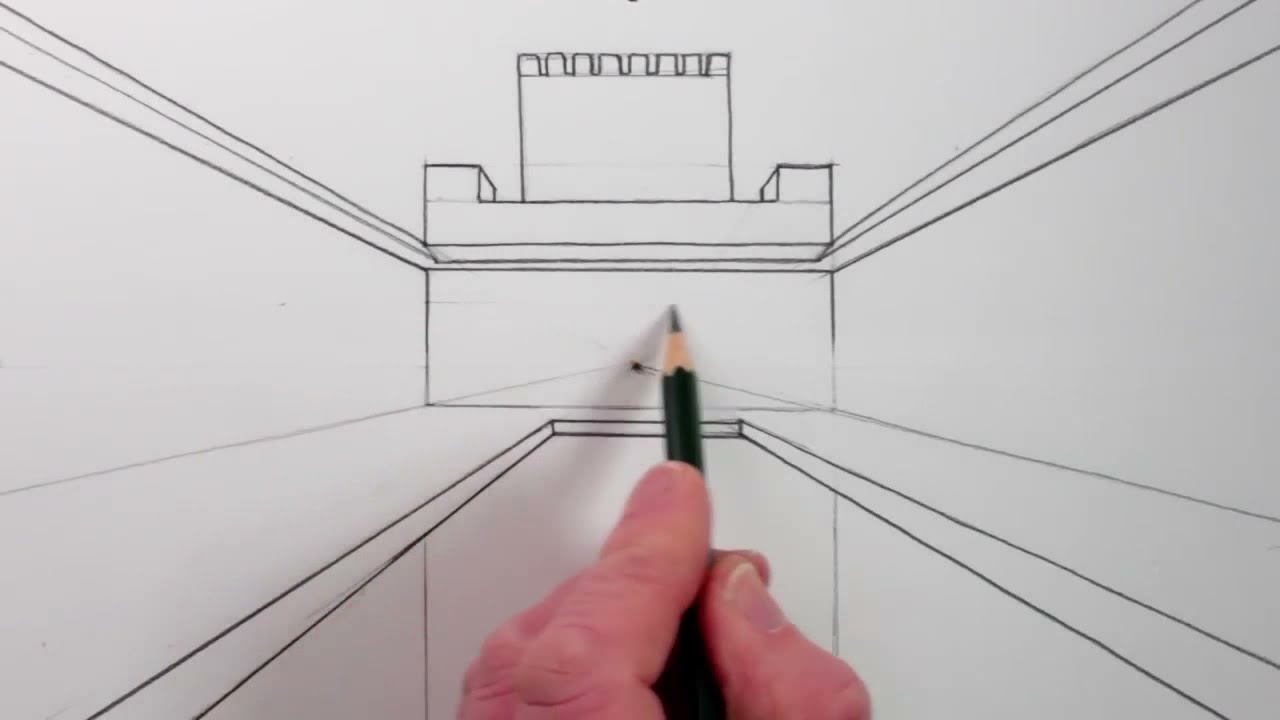 How to Draw 1 Point Perspective  The Alhambra Palace