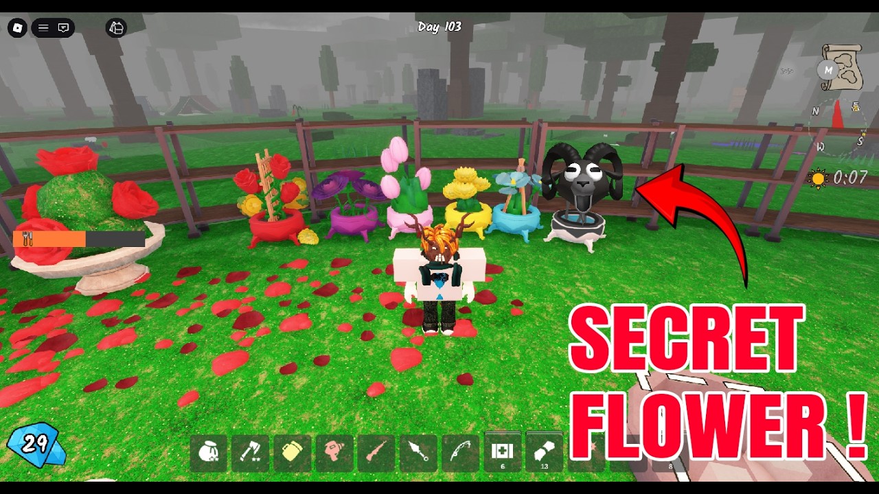 Speedrun : 100 DAYS AND FIND THE RAM FLOWER | ROBLOX