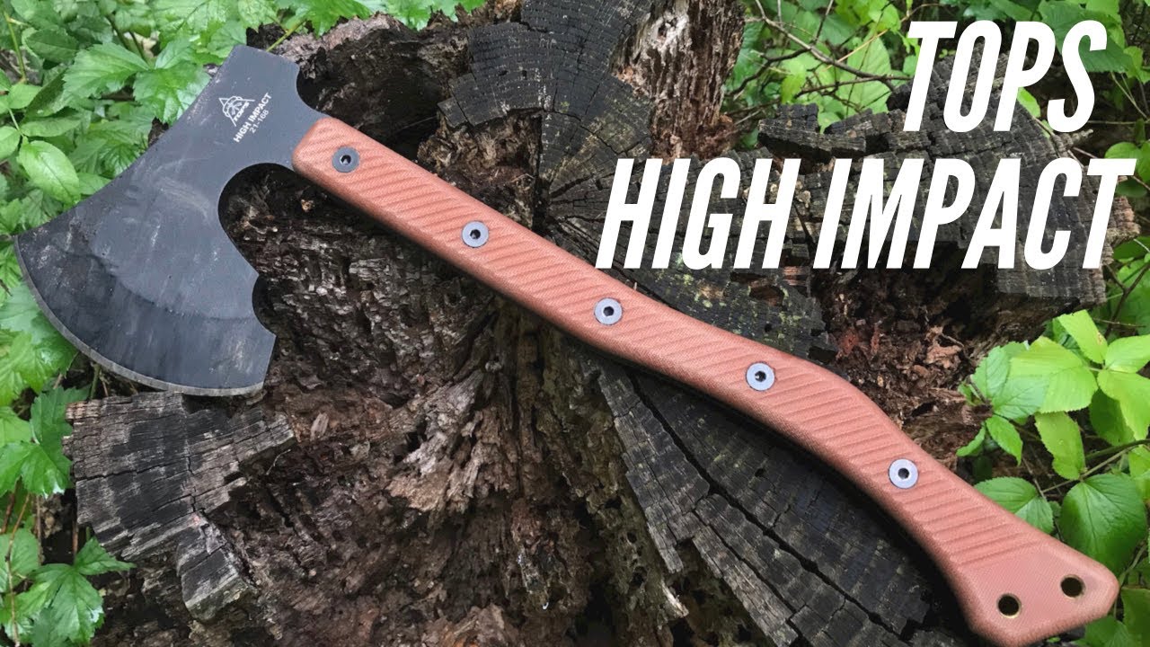 TOPS High Impact Axe: Chopping Power - 1075 Steel, HEFTY Cutting Tool