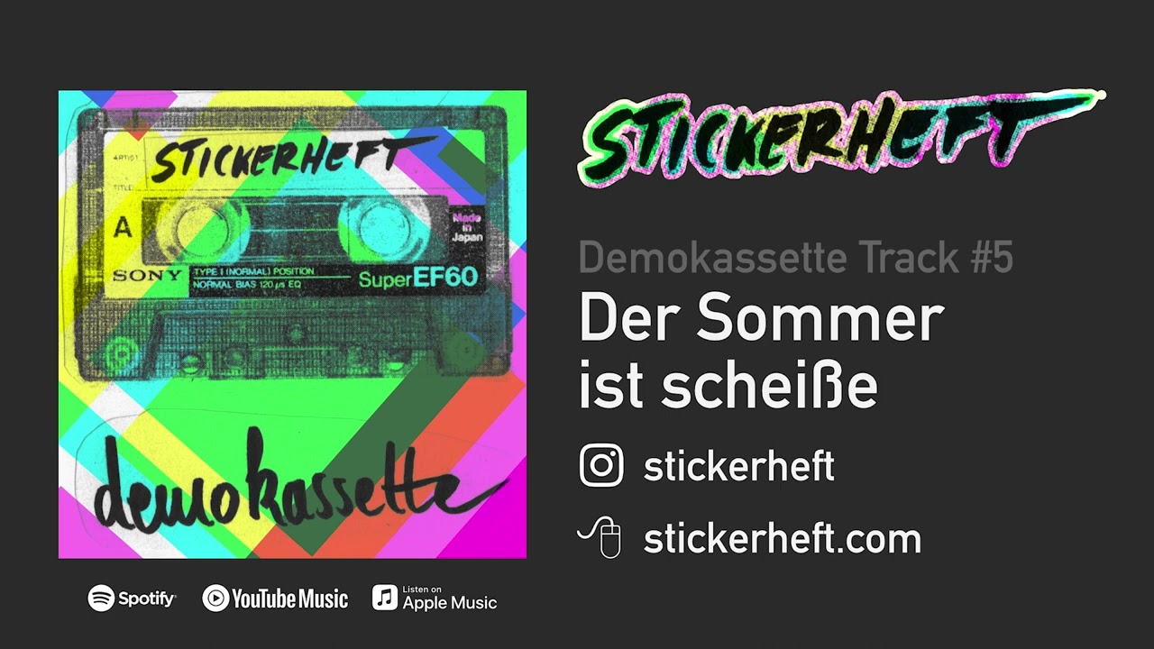 Stickerheft - Der Sommer ist schei&szlig;e (von der EP &ldquo;Demokassette&rdquo;)