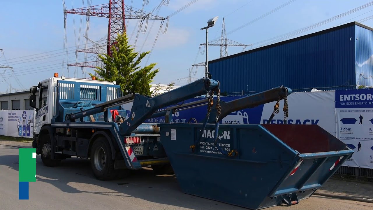 Absetzcontainer 7 cbm mit Ladeklappe