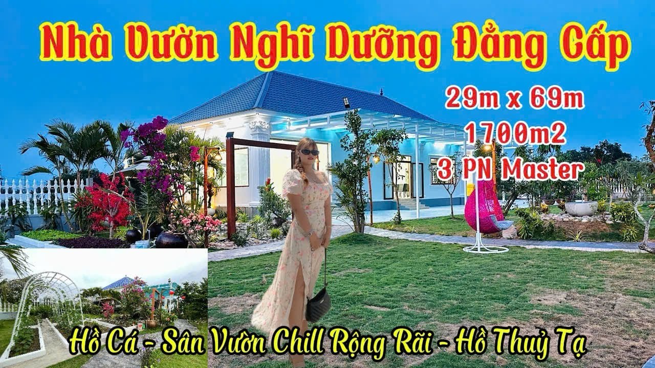 ⚡WOW! Nhà Vườn 1700m2 Đẹp Như Resort – 3 Phòng Master, Sân Vườn Siêu Chill!”#bietthunghiduong 