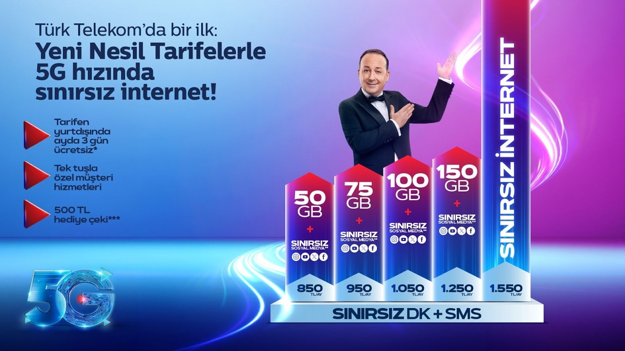 T&uuml;rk Telekom&rsquo;da bir ilk: 5G hızında sınırsız internet!
