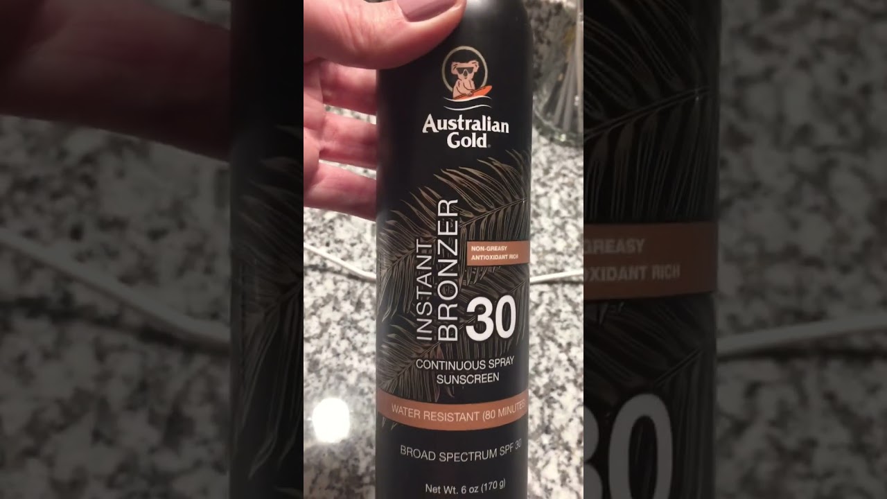 Tanning spray with SPF #shorts
