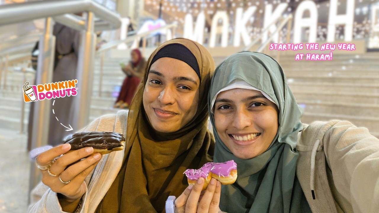 tried DUNKIN' DONUTS for the first time!🍩 visited the Holy Quran museum & my last day at Haram✨