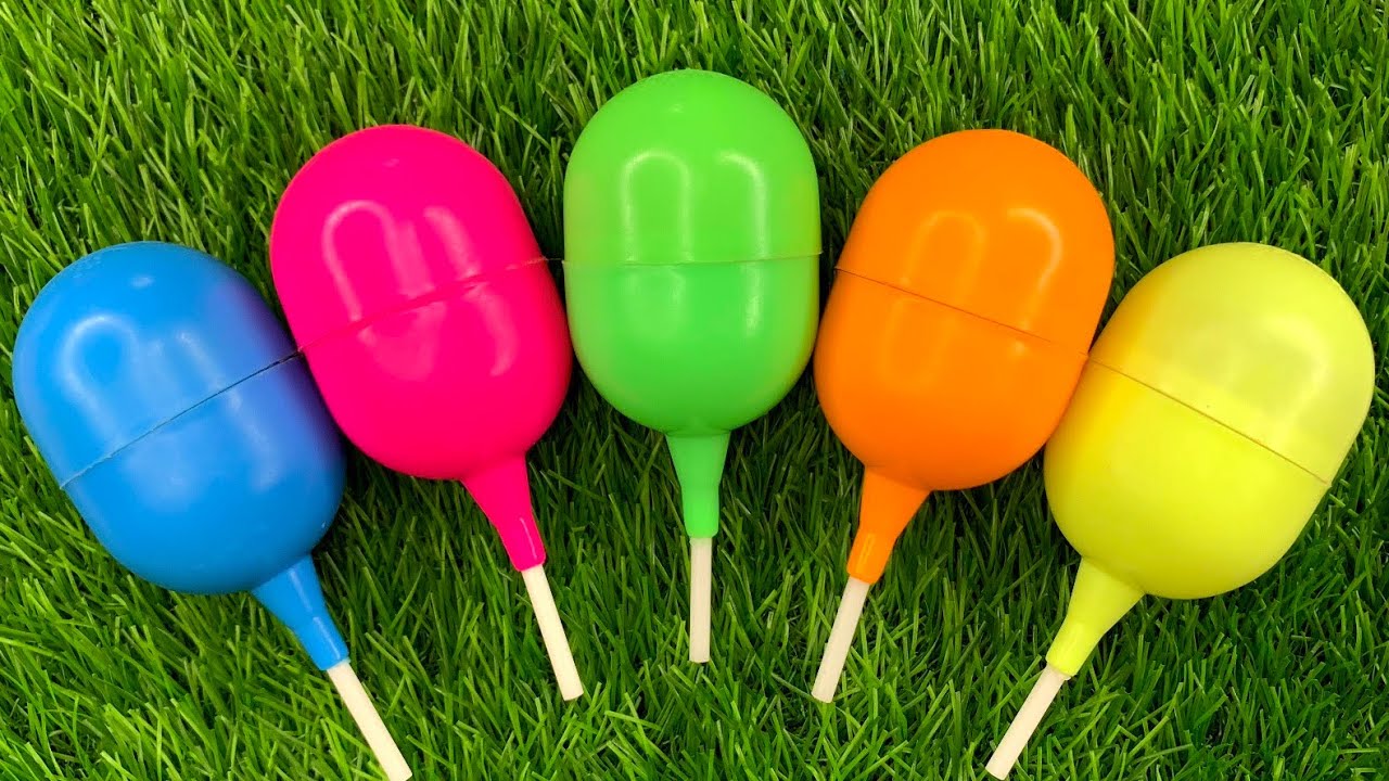 New Glitter Rainbow Lollipop Candy I Cutting| ASMR | Satisfying Video