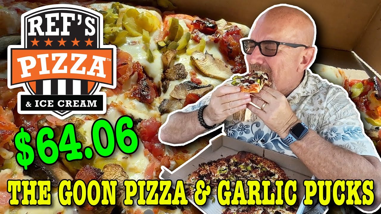 The GOON Pizza, Garlic PUCKS, Ice Cream Nachos and Dessert PUCKS • Ref's Pizza & Ice Cream