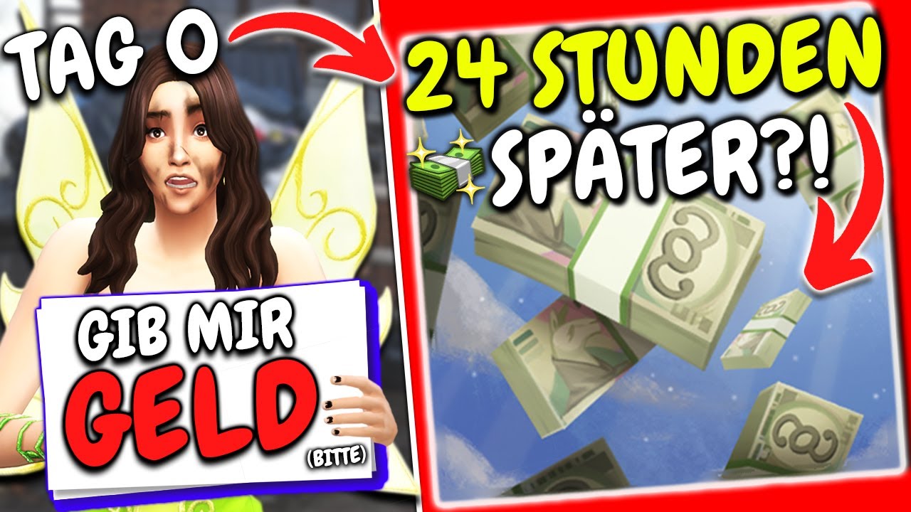 Sims 4 ABER ich hab NUR 24h Zeit, um GELD zu sammeln!! Kann ich davon überleben? 😱